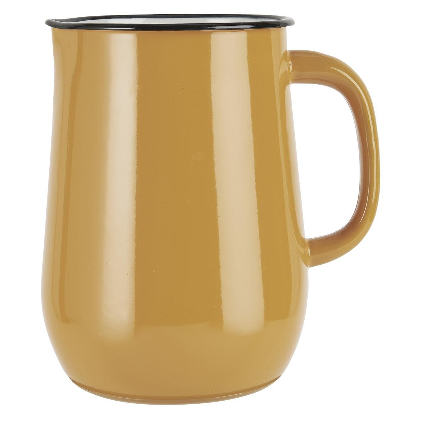 Emajliran vrč mustard