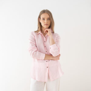 Srajca 100% lan Ernesto ROZA MELANGE L Srajca 100% lan Ernesto ROZA MELANGE L