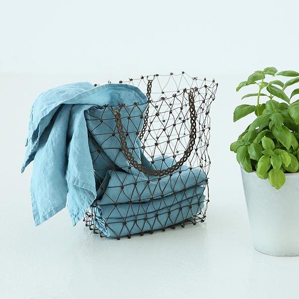 Krpa iz 100% lana modra 53x70 Krpa iz 100% lana modra 53x70