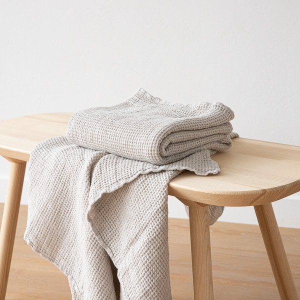 Brisača/Deka iz 100% lanu BW silver 100x160