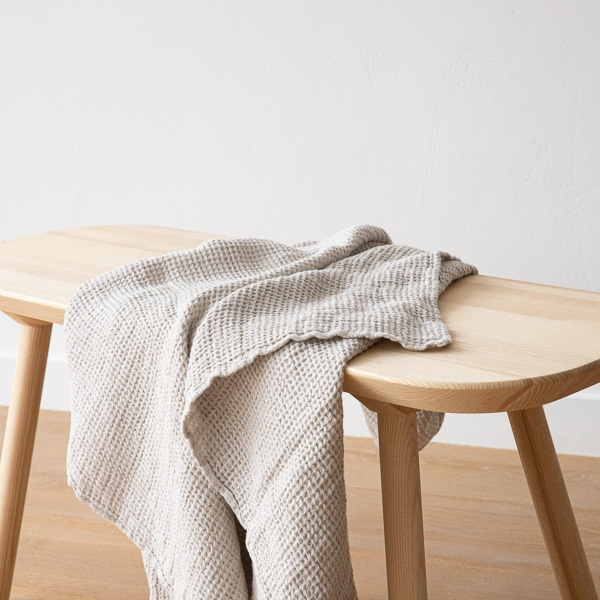 Brisača/Deka iz 100% lanu BW silver 100x160