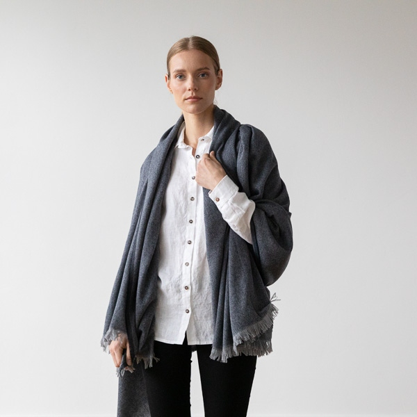 Volneni šal, odeja 130x180 S.INDIGO