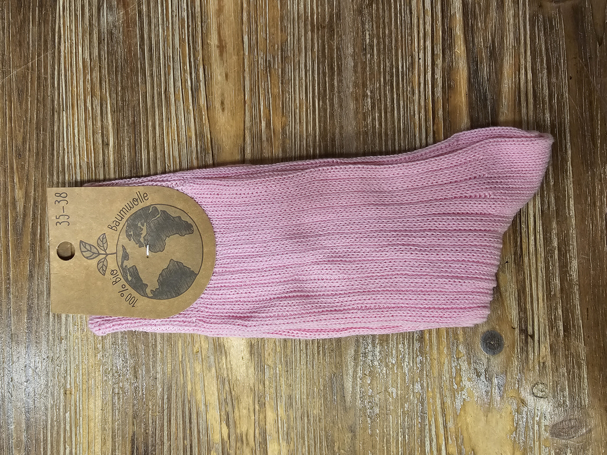 Nogavice iz 100% ekološkega bombaža roza