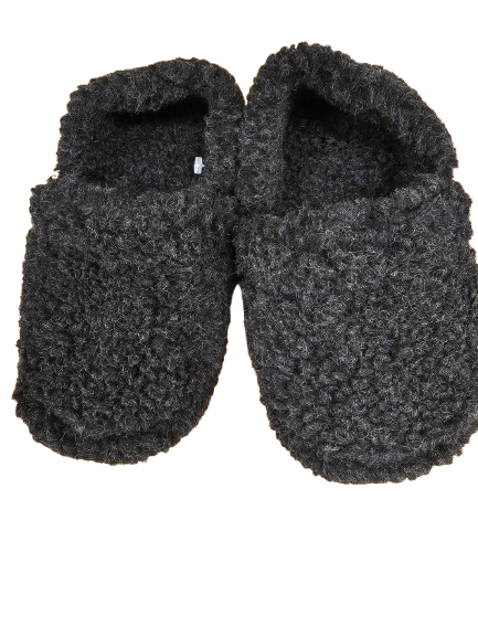 Copati iz 100% kosmatene volne t.sivi, nizki, več velikosti Copati iz 100% kosmatene volne t.sivi, nizki, več velikosti