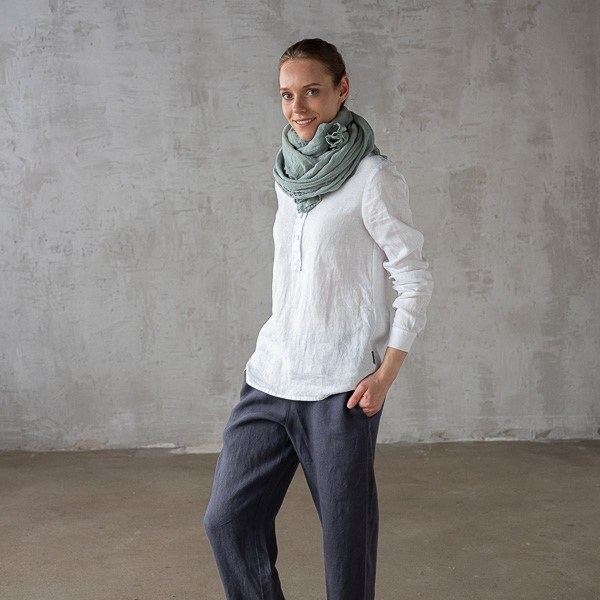 Šal iz 100% lana MOSS GREEN Šal iz 100% lana MOSS GREEN