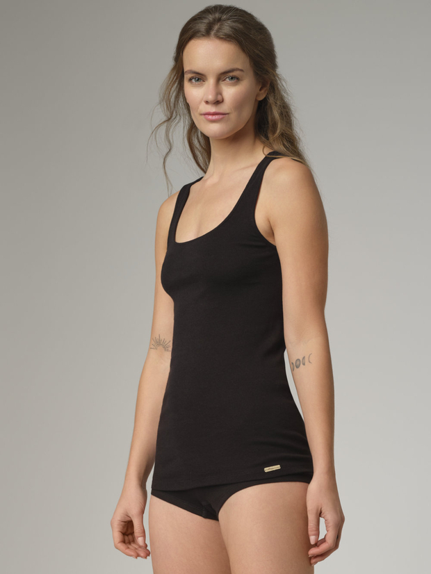 Spodnja majica šir. nar. iz eko bombaža ČRNA Spodnja majica šir. nar. iz eko bombaža ČRNA