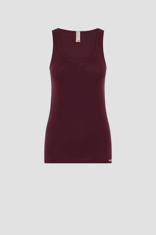 Spodnja majica šir. nar. iz eko bombaža BURGUNDY Spodnja majica šir. nar. iz eko bombaža BURGUNDY