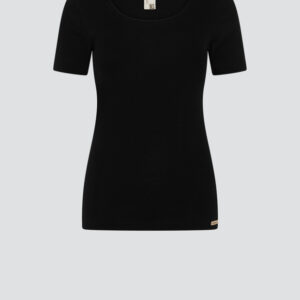 Spodnja majica KR iz eko bombaža ČRNA