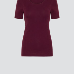 Spodnja majica KR iz eko bombaža BURGUNDY Spodnja majica KR iz eko bombaža BURGUNDY