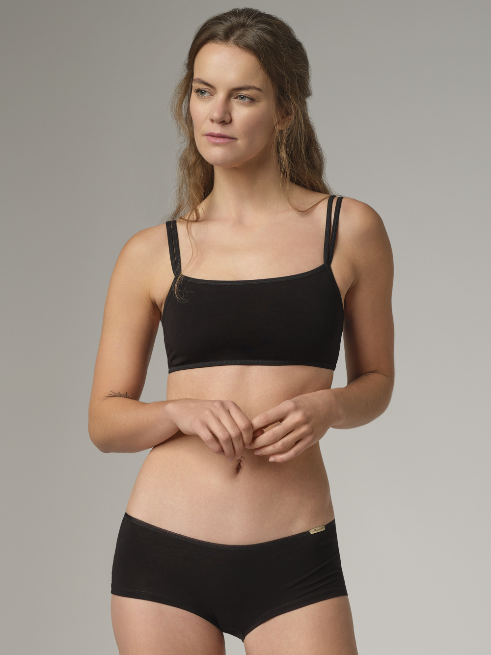 Eko Bombažni Top Nedrček, brez žičke ČRN Eko Bombažni Top Nedrček, brez žičke ČRN