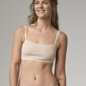 Eko Bombažni Top Nedrček, brez žičke ROZA