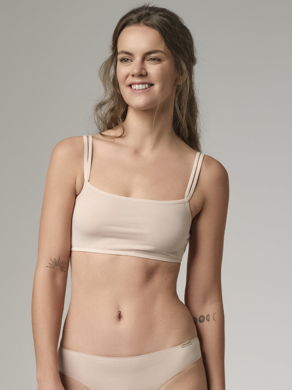 Eko Bombažni Top Nedrček, brez žičke ROZA