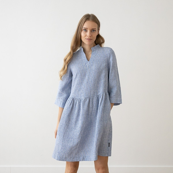 Obleka 100% lan MEDIUM STRIPE M Obleka 100% lan MEDIUM STRIPE M