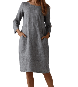 Obleka 3/4 rokav 1258 100% lan 