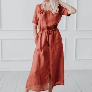 Obleka ženska 1286 100% lan, več barv in velikosti Obleka ženska 1286 100% lan, več barv in velikosti