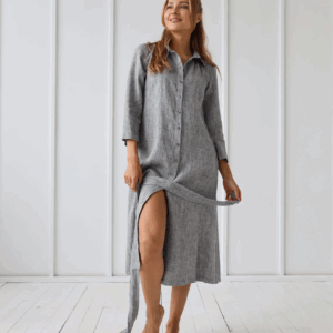 Srajčna obleka 1260 100% lan 