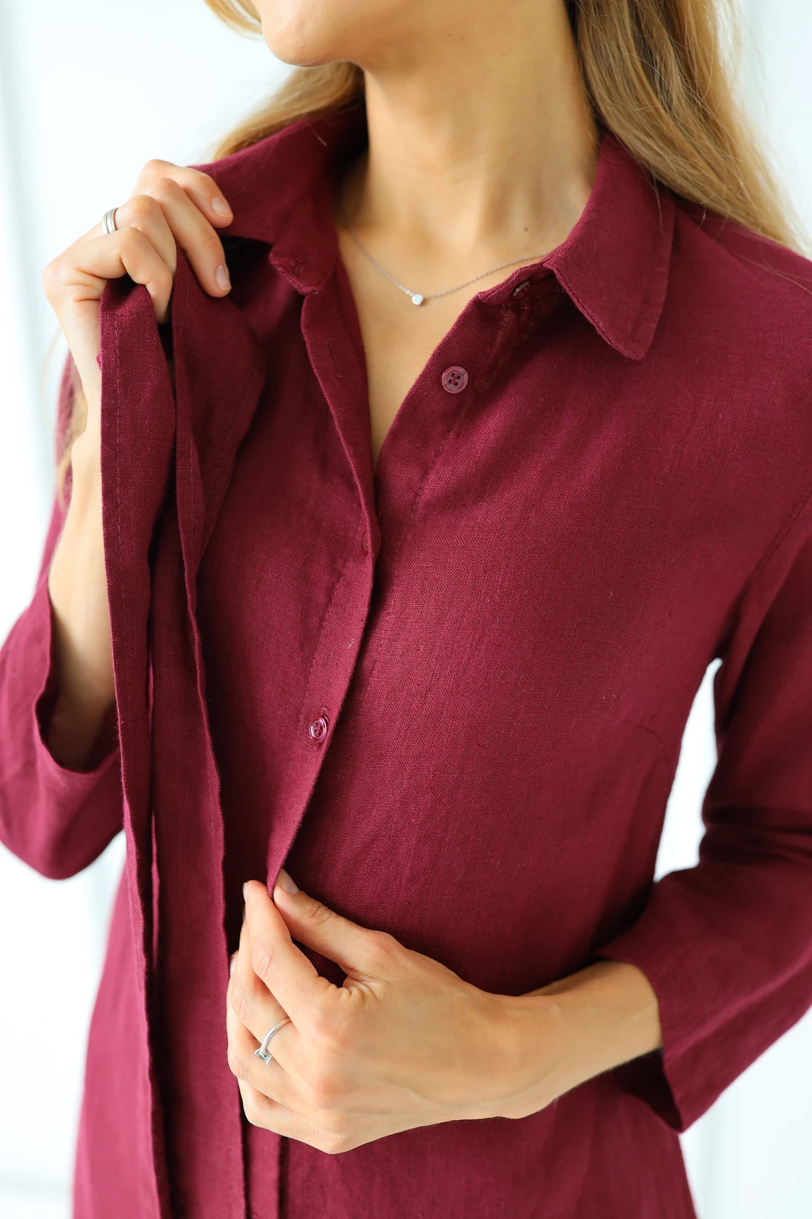 Srajčna obleka 1260 100% lan Srajčna obleka 1260 100% lan