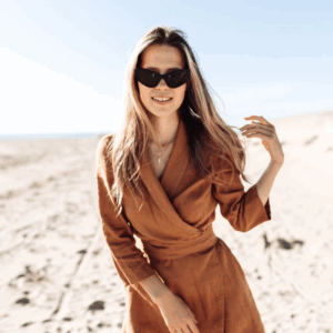 Srajčna obleka 1240 100% lan 