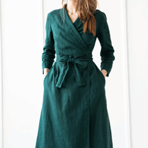 Srajčna obleka 1240 100% lan Srajčna obleka 1240 100% lan