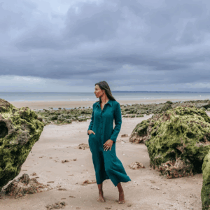 Srajčna obleka 1241 100% lan