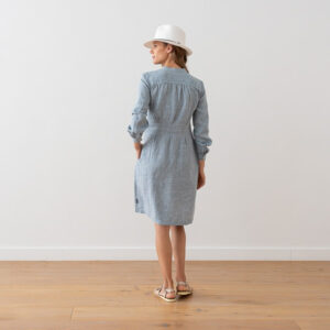 Obleka 100% lan DENIM MELANGE L Obleka 100% lan DENIM MELANGE L