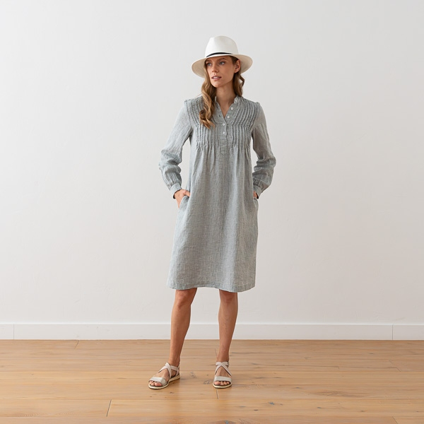 Obleka 100% lan GREEN MELANGE S Obleka 100% lan GREEN MELANGE S