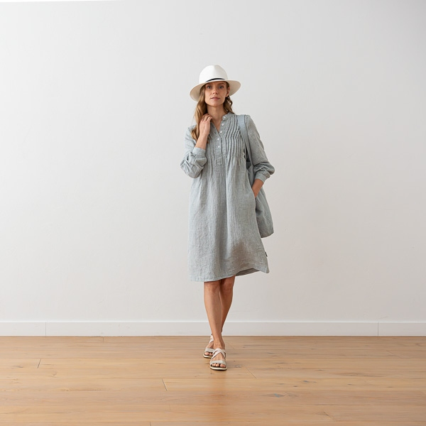 Obleka 100% lan GREEN MELANGE S Obleka 100% lan GREEN MELANGE S