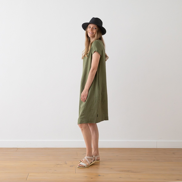 Obleka 100% lan OLIVNA S,M Obleka 100% lan OLIVNA S,M