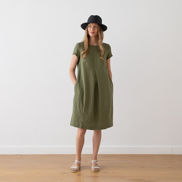 Obleka 100% lan OLIVNA S,M Obleka 100% lan OLIVNA S,M