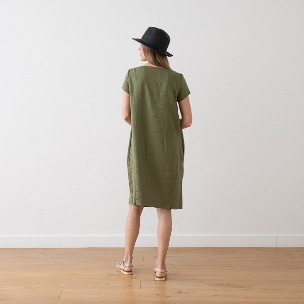 Obleka 100% lan OLIVNA S,M Obleka 100% lan OLIVNA S,M