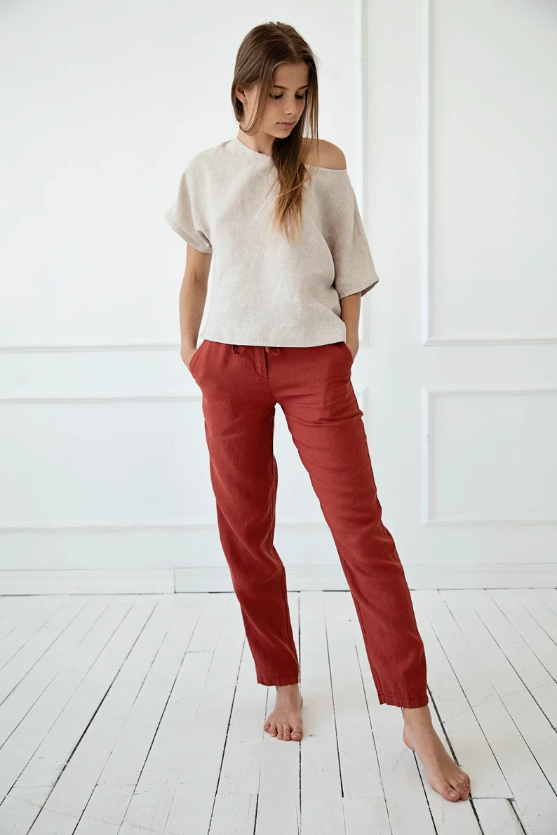 Hlače 1313 100% lan Hlače 1313 100% lan