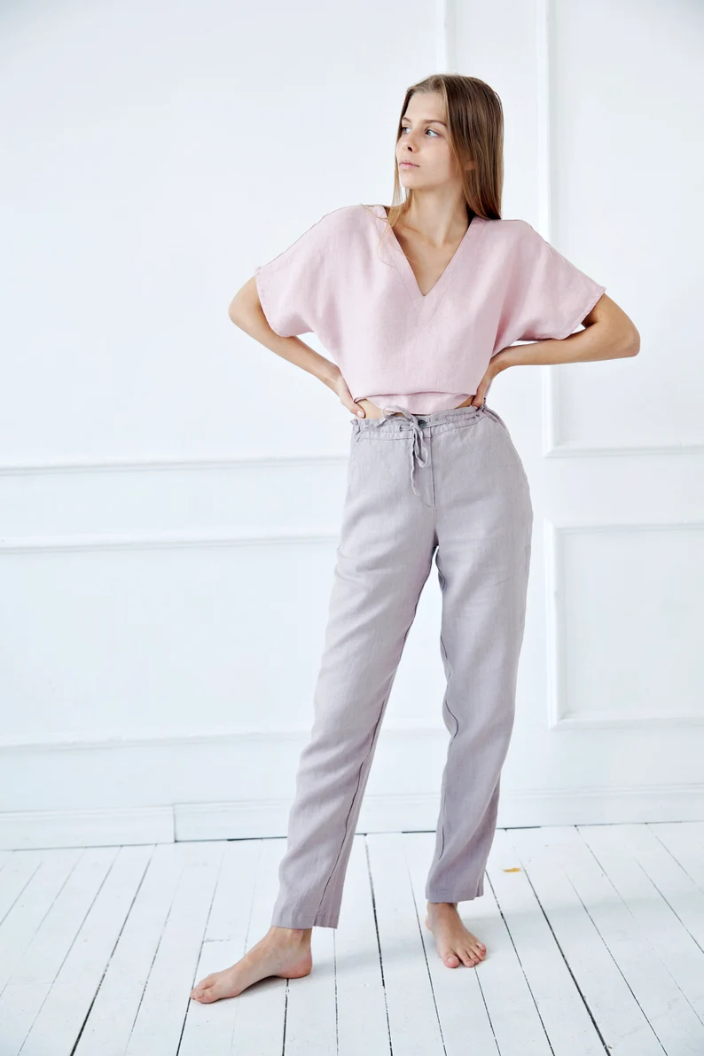 Hlače 1313 100% lan Hlače 1313 100% lan