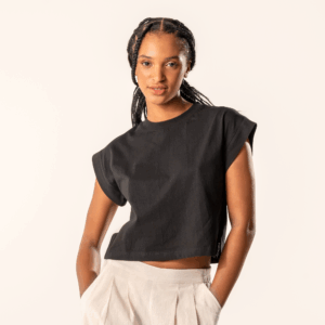 Ženska majica iz 100% eko bombaža ČRNA S,M