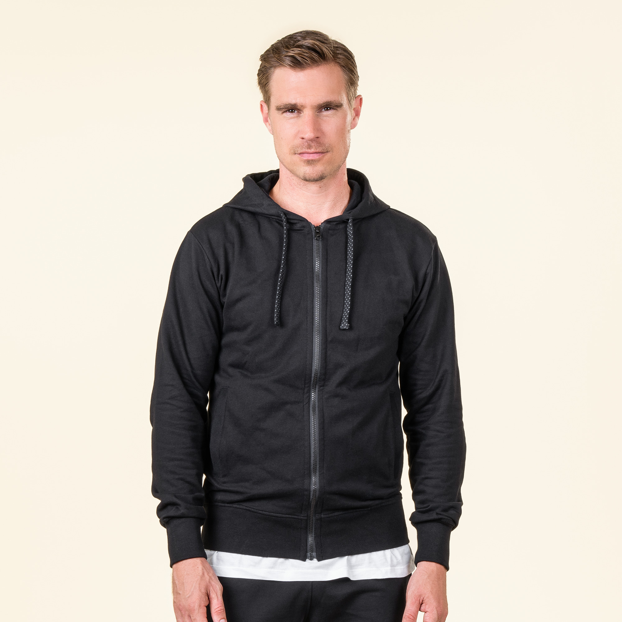 EKO Bombažna Moška Jopica ČRNA