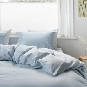 Posteljnina ekološki bombaž saten SKY BLUE več dimenzij