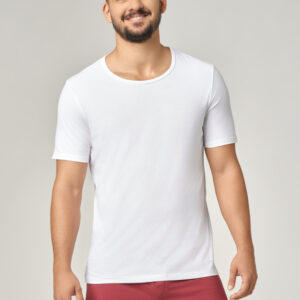 Moška spodnja majica KR iz eko bombaža BELA