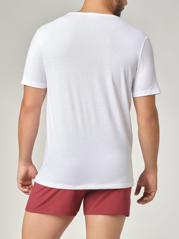 Moška spodnja majica KR iz eko bombaža BELA