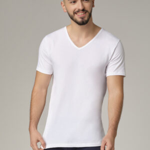 Moška spodnja majica V izrez KR BELA XL Moška spodnja majica V izrez KR BELA XL