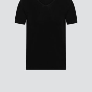 Moška spodnja majica V izrez KR ČRNA L