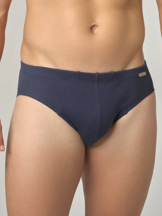 Moške slip spodnjice iz eko bombaža MODRE