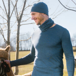 Tanjša kapa, volna, ekološki bombaž MODRA Tanjša kapa, volna, ekološki bombaž MODRA