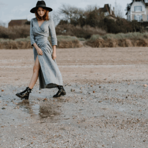 Obleka na preklop DR 1201 , 100% lan