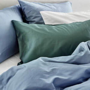Posteljnina ekološki bombaž saten FADED BLUE več dimenzij Posteljnina ekološki bombaž saten FADED BLUE več dimenzij