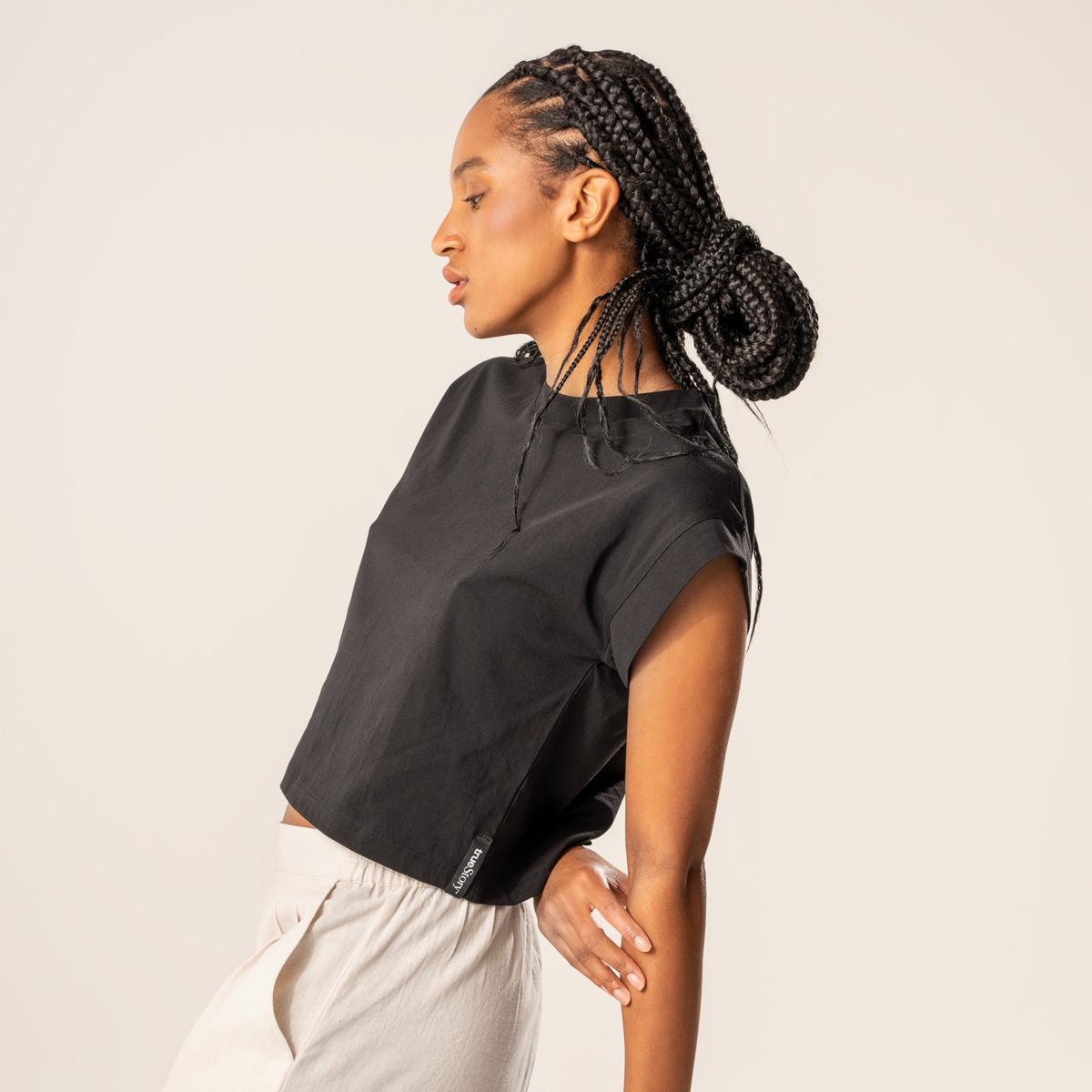 Ženska majica iz 100% eko bombaža ČRNA S,M Ženska majica iz 100% eko bombaža ČRNA S,M