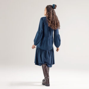 Ženska obleka 52% ekološki bombaž, viskoza bambus MODRA S,M Ženska obleka 52% ekološki bombaž, viskoza bambus MODRA S,M