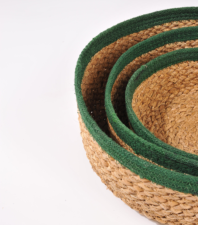 Košara juta zelena L Fair Trade