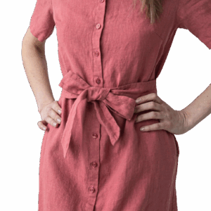 Obleka 1270, 100% lan, water melon S,L Obleka 1270, 100% lan, water melon S,L