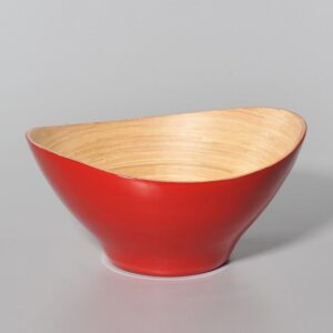 Skleda bambus, rdeča Fair Trade