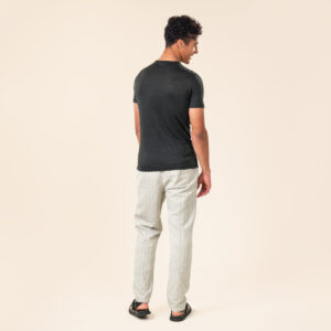 Moška majica KR iz 100% lana ČRNA S,M,L Moška majica KR iz 100% lana ČRNA S,M,L