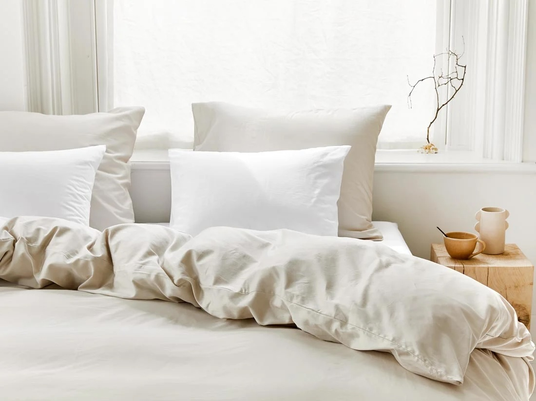 Posteljnina ekološki bombaž saten SANDY GREY več dimenzij Posteljnina ekološki bombaž saten SANDY GREY več dimenzij